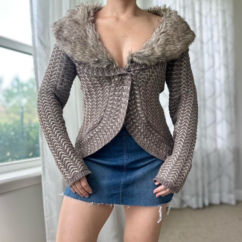 Faux Fur Cardigan